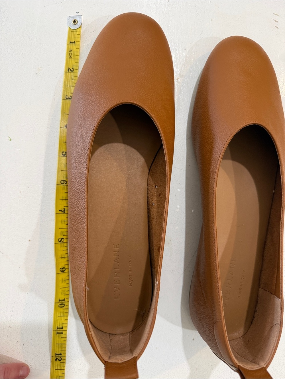 New Everlane Brown Leather “The Glove” Flats - 11 Narrow - Picture 5 of 7
